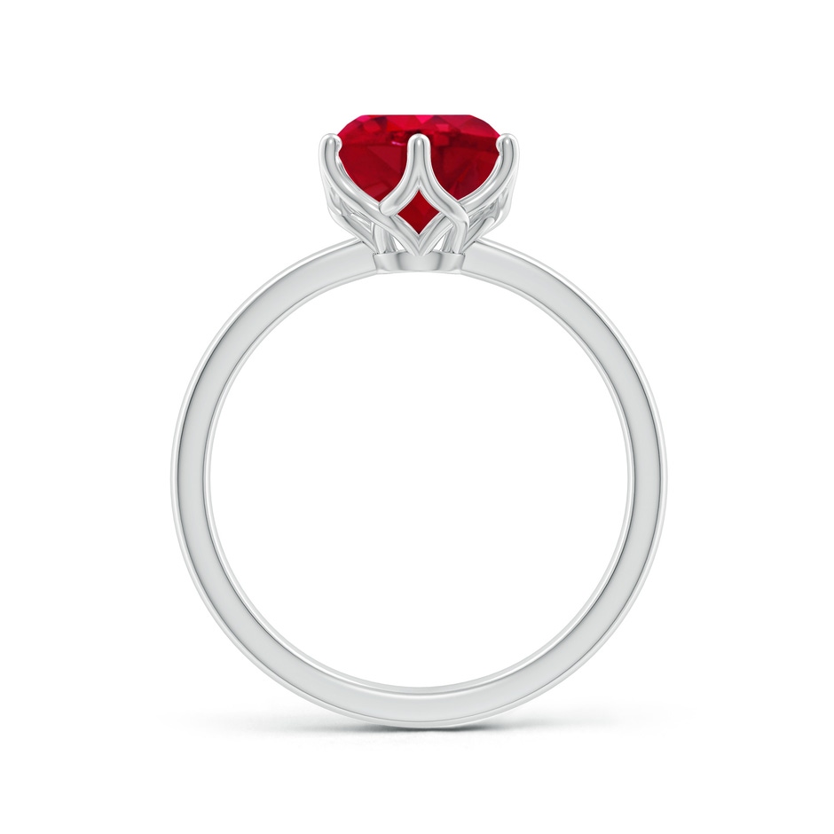 8mm AAA Round Ruby Solitaire Classic Engagement Ring in White Gold side 199