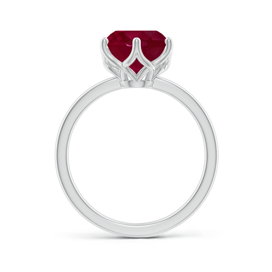 9mm A Round Ruby Solitaire Classic Engagement Ring in White Gold side 199