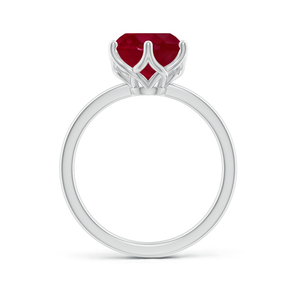 9mm AA Round Ruby Solitaire Classic Engagement Ring in P950 Platinum side 199