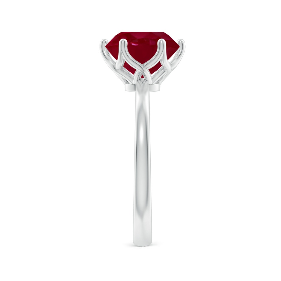 9mm AA Round Ruby Solitaire Classic Engagement Ring in P950 Platinum side 299