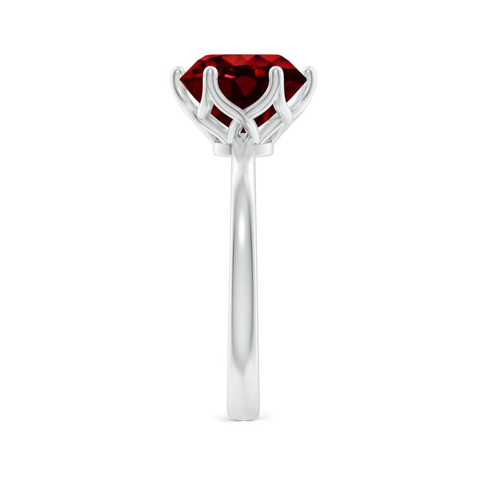 9mm AAAA Round Ruby Solitaire Classic Engagement Ring in P950 Platinum side 299