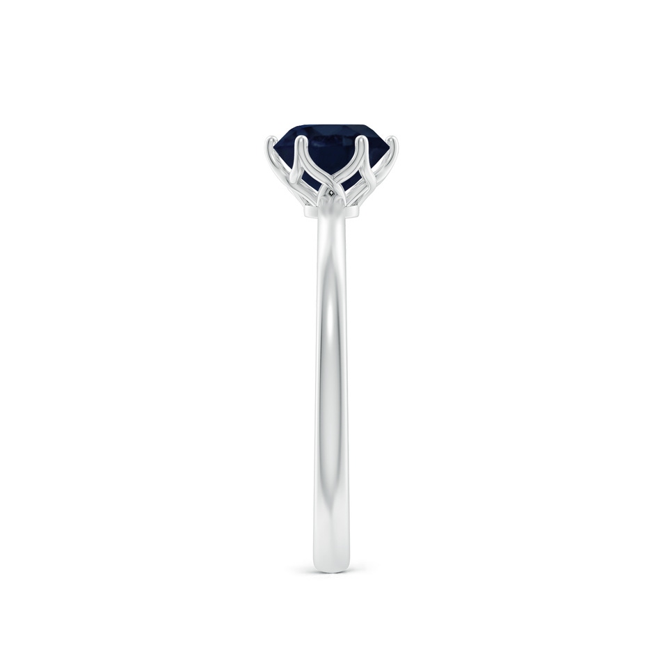 6mm A Round Blue Sapphire Solitaire Classic Engagement Ring in P950 Platinum side 299