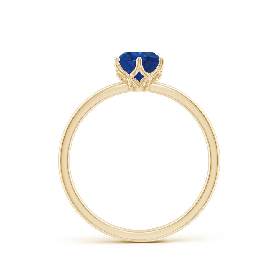 6mm AAA Round Blue Sapphire Solitaire Classic Engagement Ring in Yellow Gold side 199