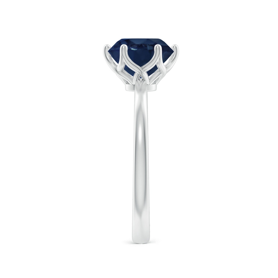 8mm AA Round Blue Sapphire Solitaire Classic Engagement Ring in P950 Platinum side 299