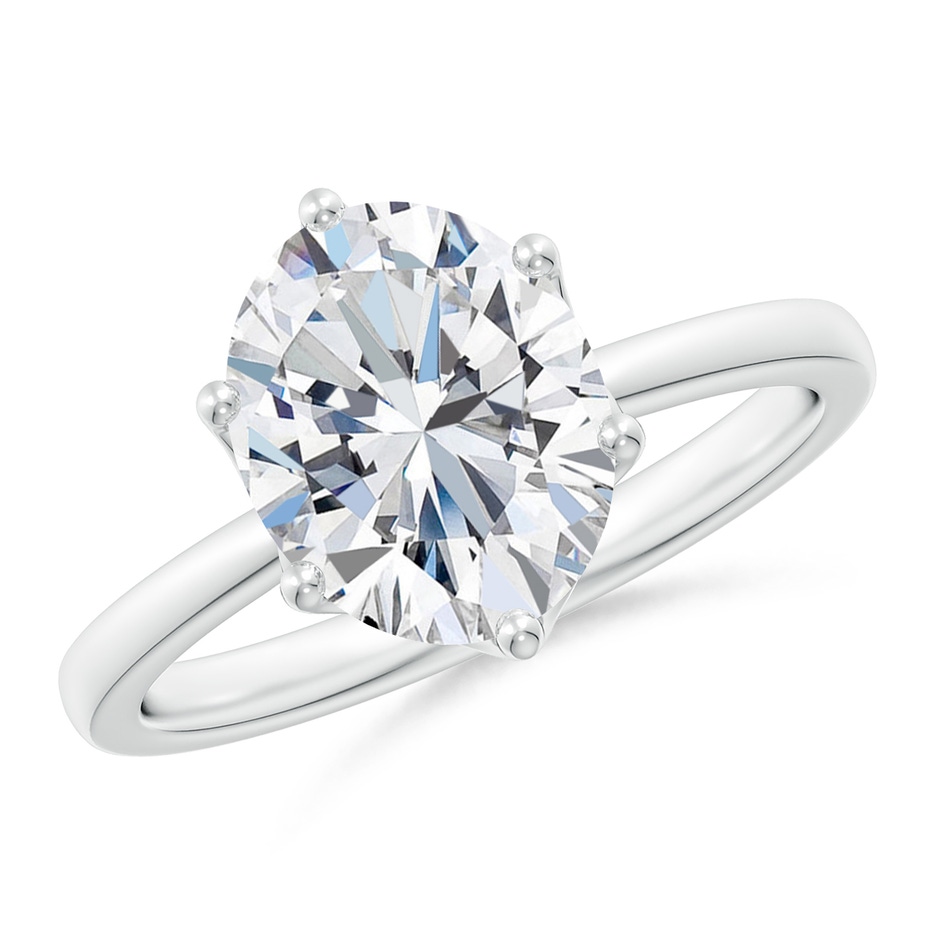 10x8mm GVS2 Oval Diamond Solitaire Classic Engagement Ring in P950 Platinum 