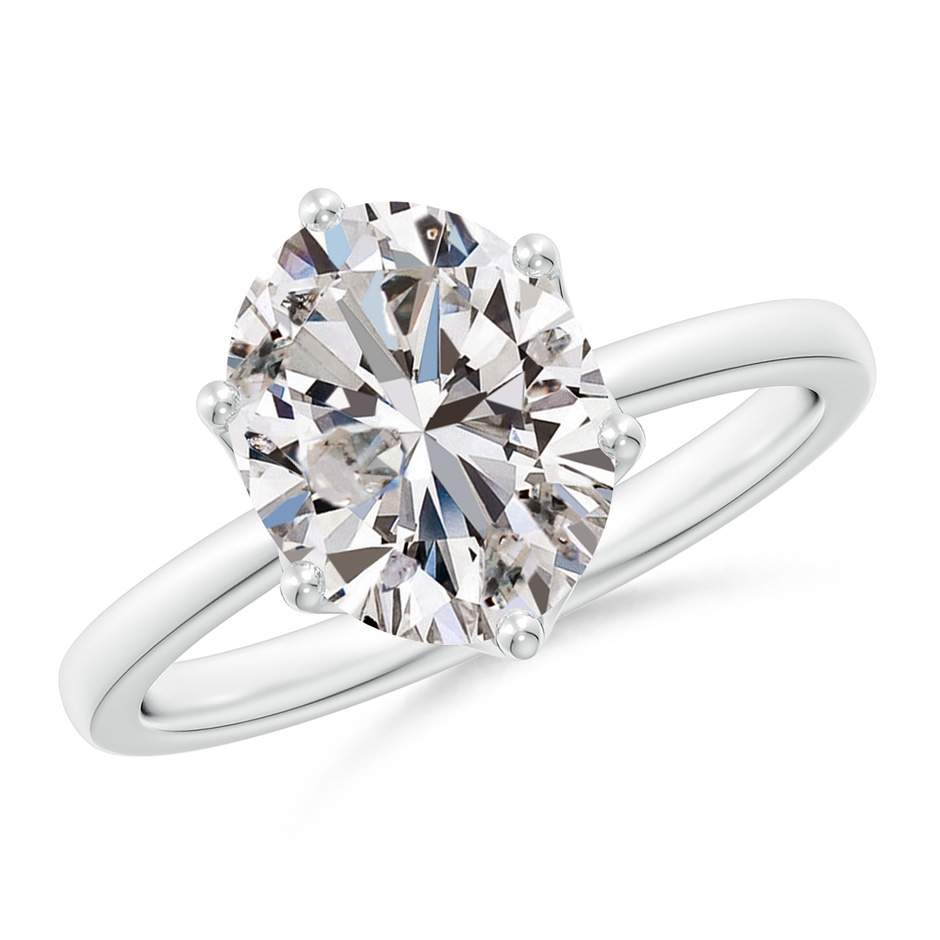 10x8mm IJI1I2 Oval Diamond Solitaire Classic Engagement Ring in P950 Platinum 