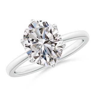 10x8mm IJI1I2 Oval Diamond Solitaire Classic Engagement Ring in White Gold