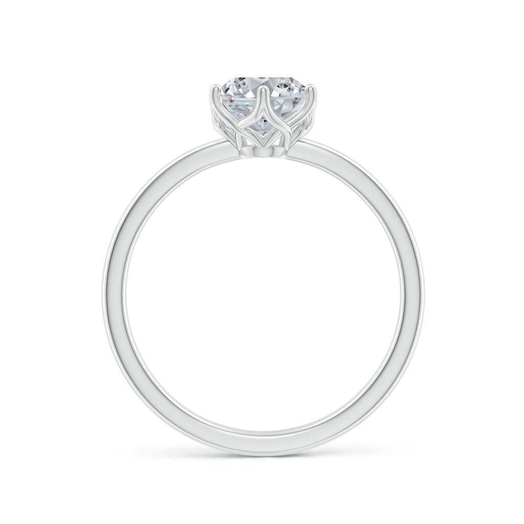 8x6mm HSI2 Oval Diamond Solitaire Classic Engagement Ring in White Gold - side 199
