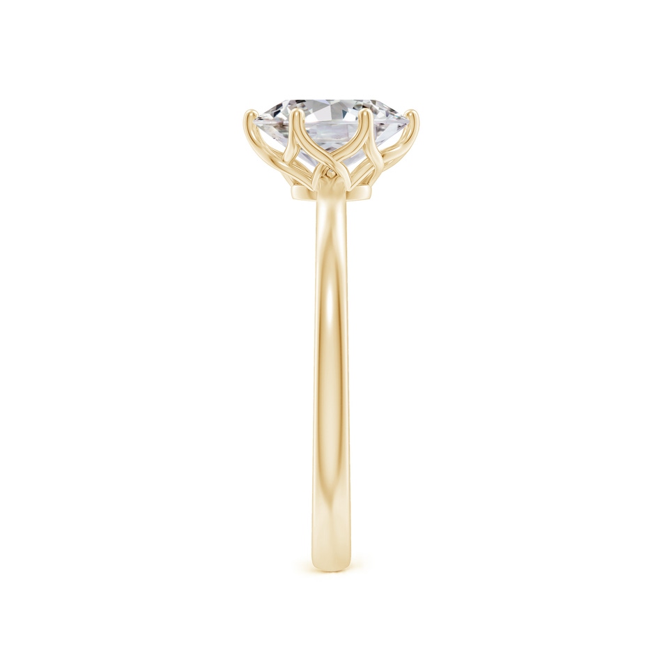 8x6mm IJI1I2 Oval Diamond Solitaire Classic Engagement Ring in Yellow Gold side 299