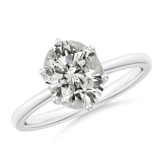 9x7mm KI3 Oval Diamond Solitaire Classic Engagement Ring in P950 Platinum