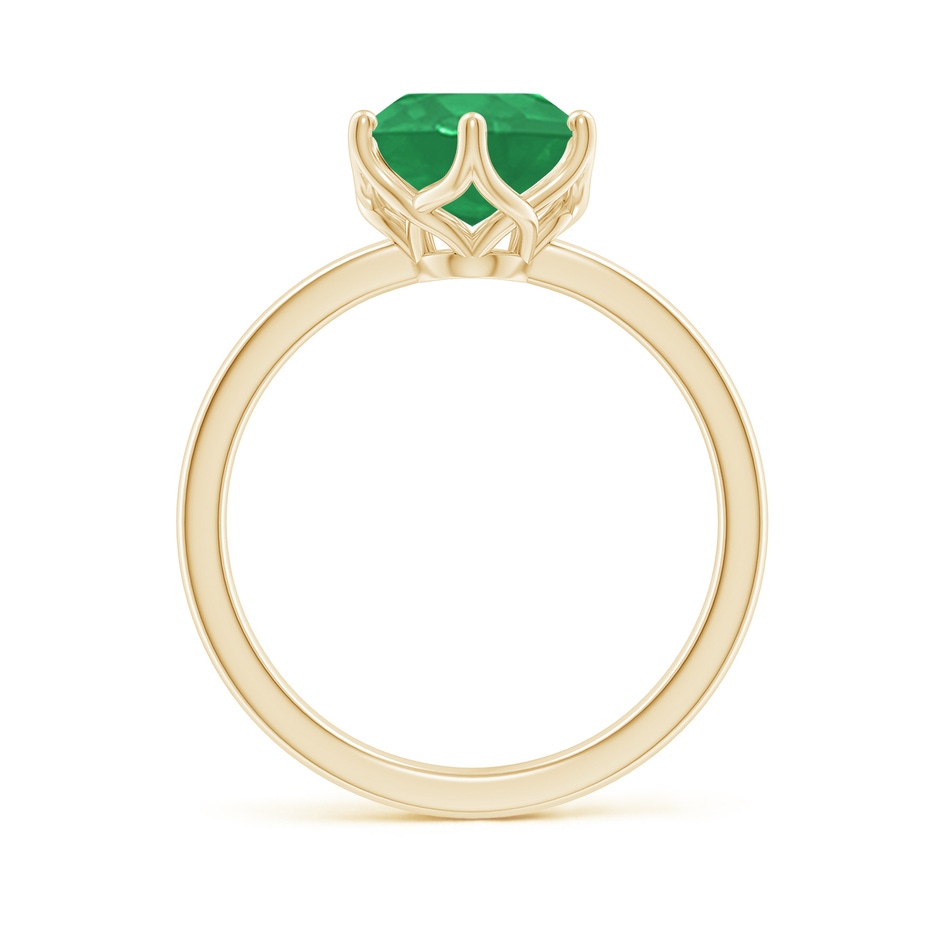 10x8mm A Oval Emerald Solitaire Classic Engagement Ring in Yellow Gold side 199