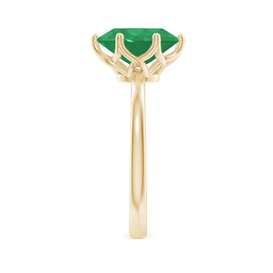 10x8mm A Oval Emerald Solitaire Classic Engagement Ring in Yellow Gold side 299