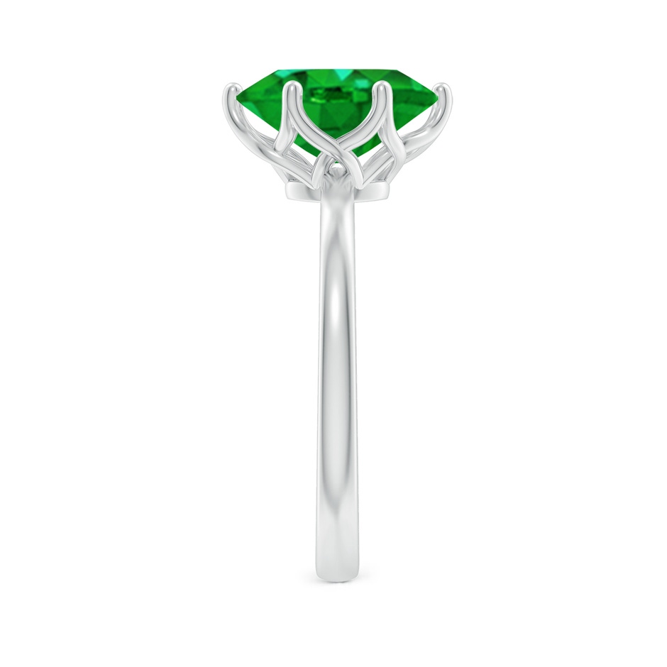 10x8mm AAAA Oval Emerald Solitaire Classic Engagement Ring in P950 Platinum side 299