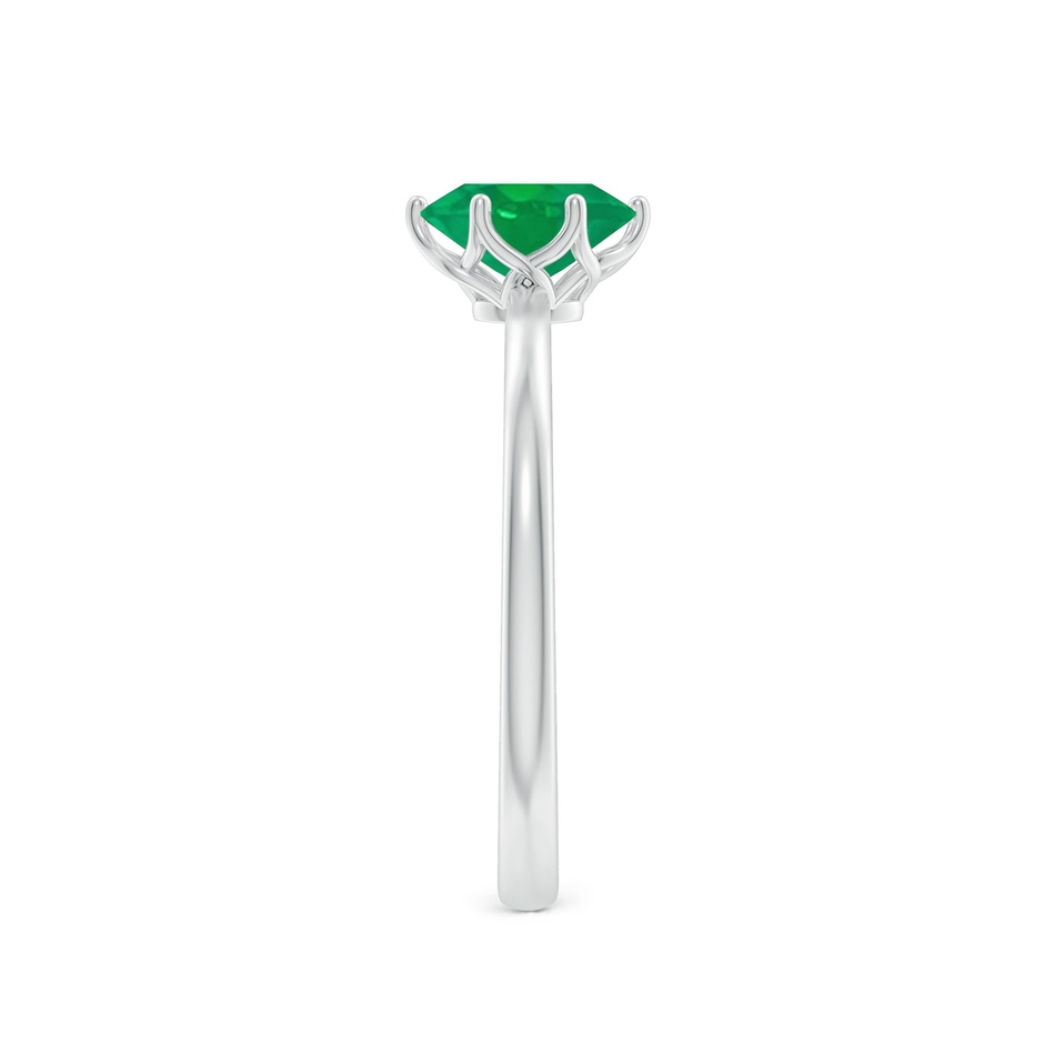 7x5mm AA Oval Emerald Solitaire Classic Engagement Ring in P950 Platinum side 299