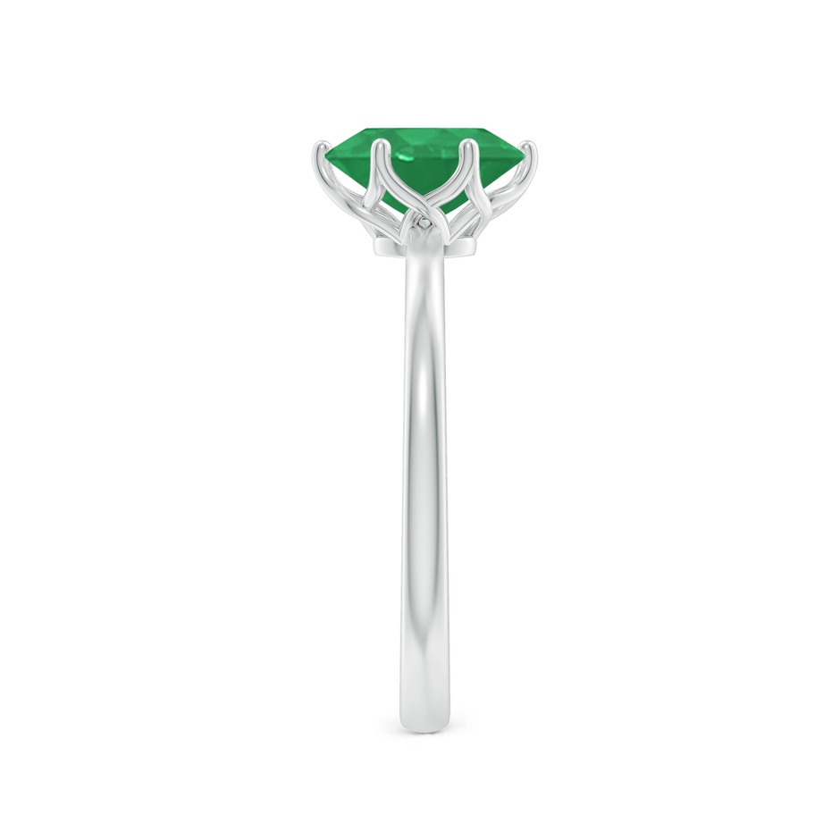 8x6mm A Oval Emerald Solitaire Classic Engagement Ring in P950 Platinum side 299
