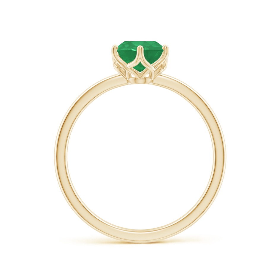8x6mm A Oval Emerald Solitaire Classic Engagement Ring in Yellow Gold side 199