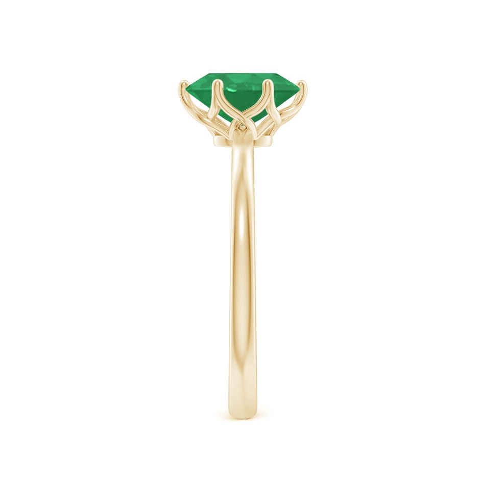 8x6mm A Oval Emerald Solitaire Classic Engagement Ring in Yellow Gold side 299