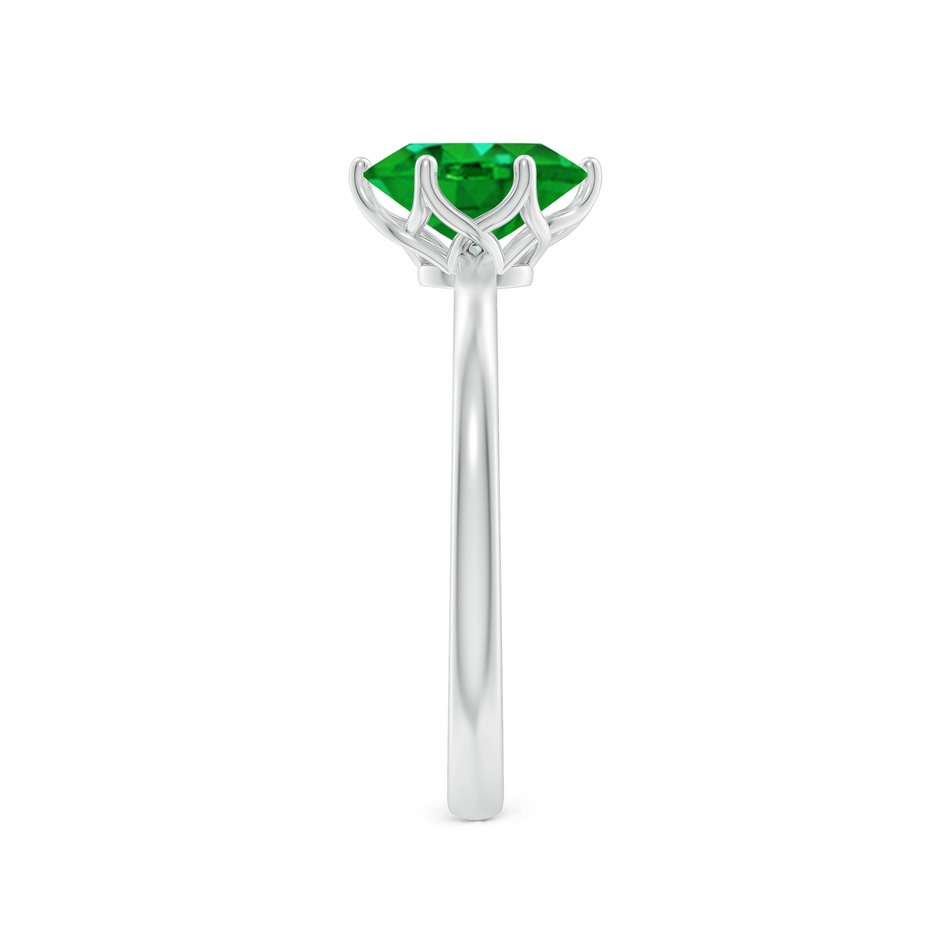 8x6mm AAAA Oval Emerald Solitaire Classic Engagement Ring in P950 Platinum side 299