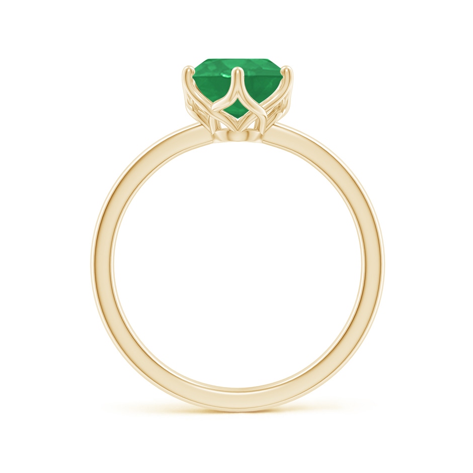 9x7mm A Oval Emerald Solitaire Classic Engagement Ring in Yellow Gold side 199