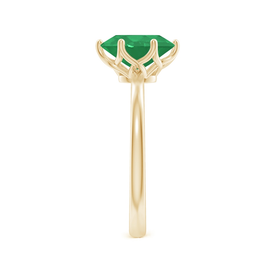 9x7mm A Oval Emerald Solitaire Classic Engagement Ring in Yellow Gold side 299