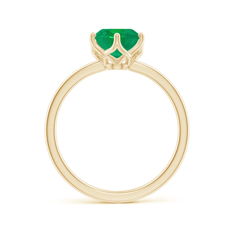 9x7mm AA Oval Emerald Solitaire Classic Engagement Ring in Yellow Gold side 199