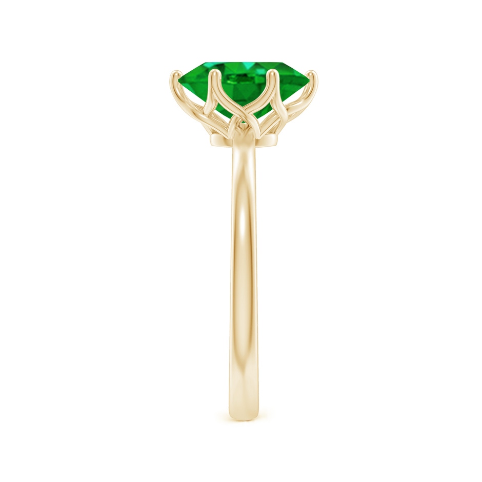 9x7mm AAAA Oval Emerald Solitaire Classic Engagement Ring in Yellow Gold side 299