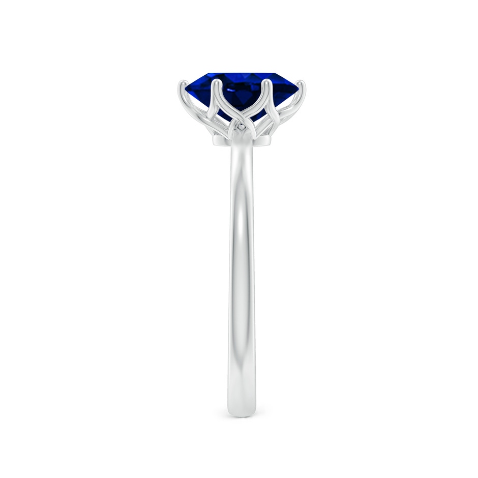 8x6mm Lab-Grown Oval Blue Sapphire Solitaire Classic Engagement Ring in P950 Platinum side 299
