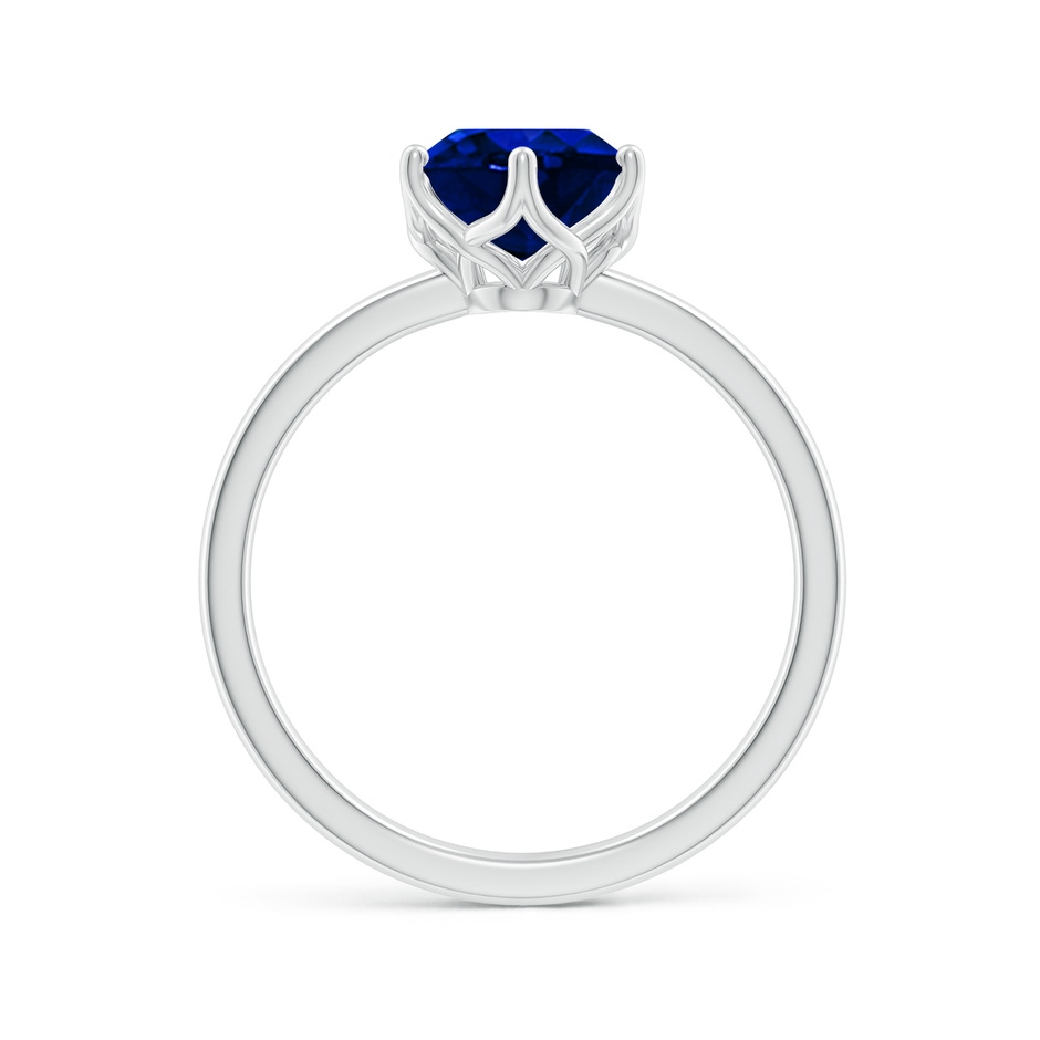 9x7mm Lab-Grown Oval Blue Sapphire Solitaire Classic Engagement Ring in White Gold side 199