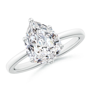 10x8mm HSI2 Pear-Shaped Diamond Solitaire Classic Engagement Ring in 9K White Gold