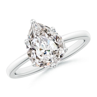 10x8mm IJI1I2 Pear-Shaped Diamond Solitaire Classic Engagement Ring in 9K White Gold