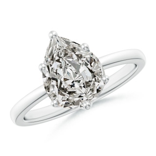 10x8mm KI3 Pear-Shaped Diamond Solitaire Classic Engagement Ring in P950 Platinum
