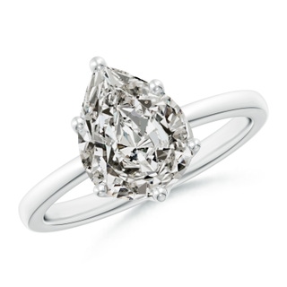 10x8mm KI3 Pear-Shaped Diamond Solitaire Classic Engagement Ring in White Gold