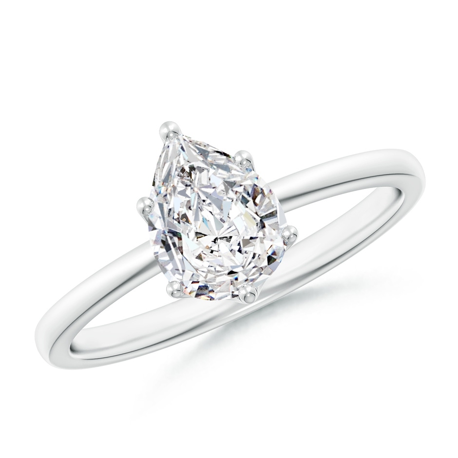 7.7x5.7mm HSI2 Pear-Shaped Diamond Solitaire Classic Engagement Ring in White Gold 