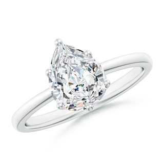 9x7mm GVS2 Pear-Shaped Diamond Solitaire Classic Engagement Ring in White Gold