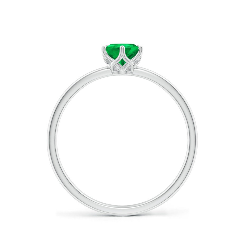 7x5mm AAA Pear-Shaped Emerald Solitaire Classic Engagement Ring in 18K White Gold side 199