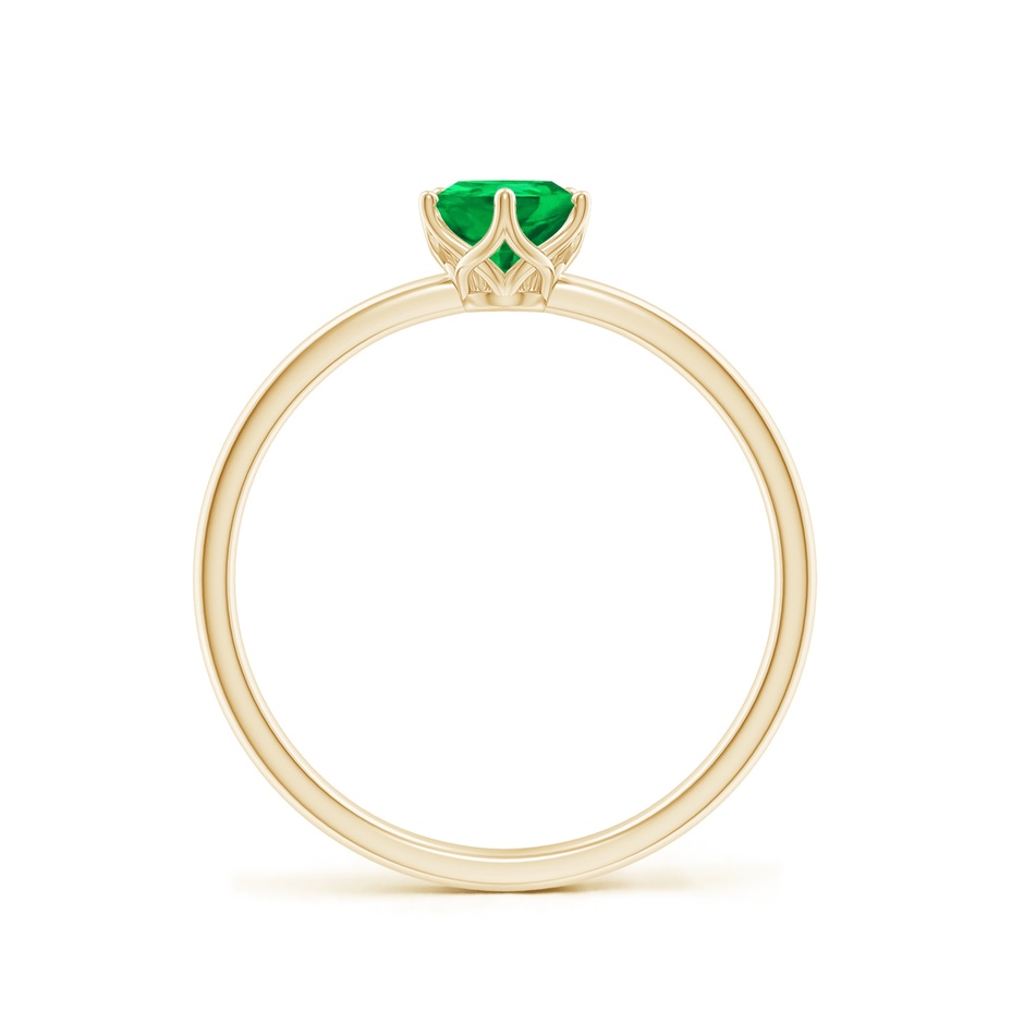 7x5mm AAA Pear-Shaped Emerald Solitaire Classic Engagement Ring in 18K Yellow Gold side 199