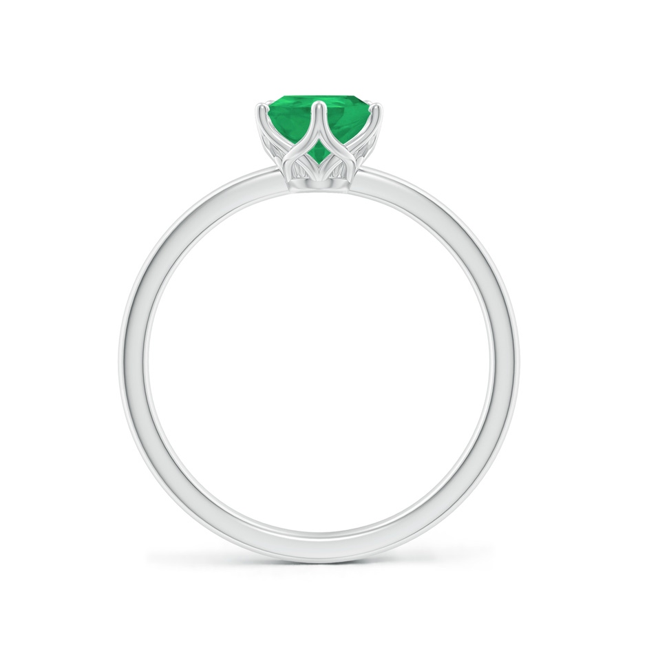 8x6mm A Pear-Shaped Emerald Solitaire Classic Engagement Ring in White Gold side 199