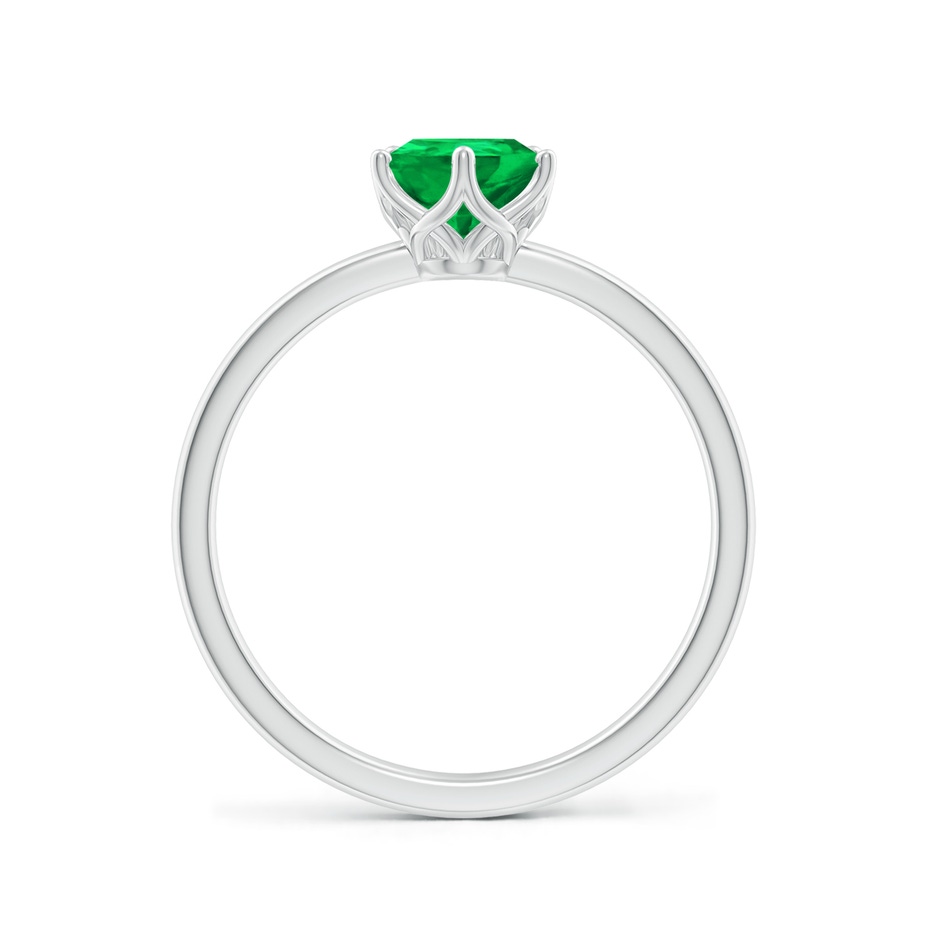8x6mm AAA Pear-Shaped Emerald Solitaire Classic Engagement Ring in White Gold side 199