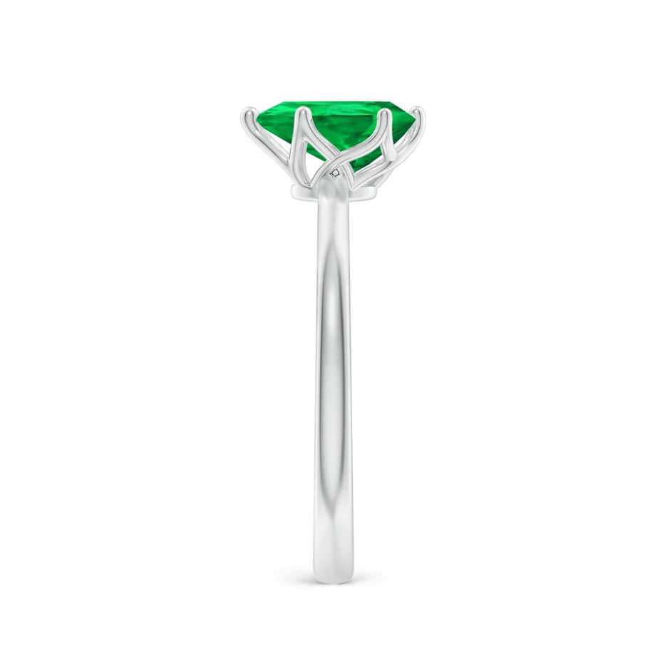 8x6mm AAA Pear-Shaped Emerald Solitaire Classic Engagement Ring in White Gold side 299