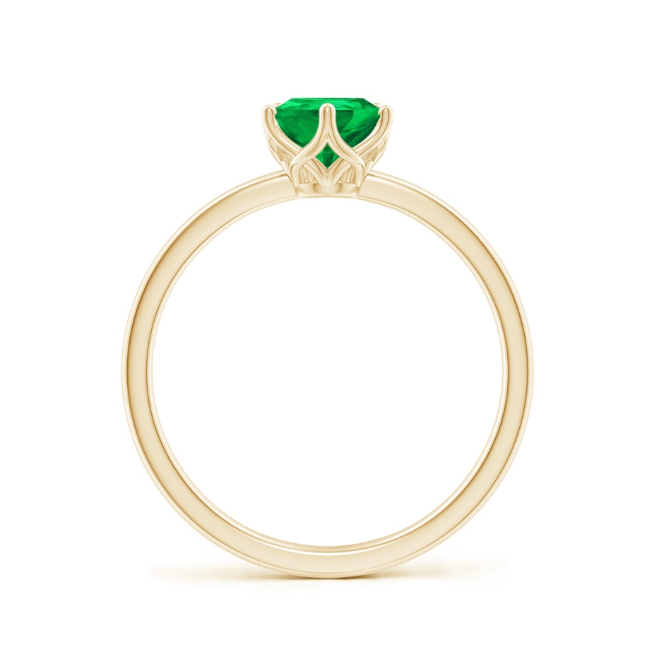 8x6mm AAA Pear-Shaped Emerald Solitaire Classic Engagement Ring in Yellow Gold side 199