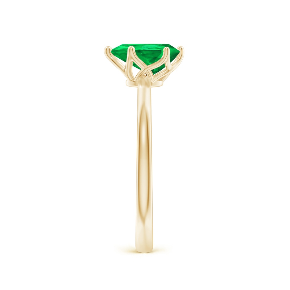 8x6mm AAA Pear-Shaped Emerald Solitaire Classic Engagement Ring in Yellow Gold side 299