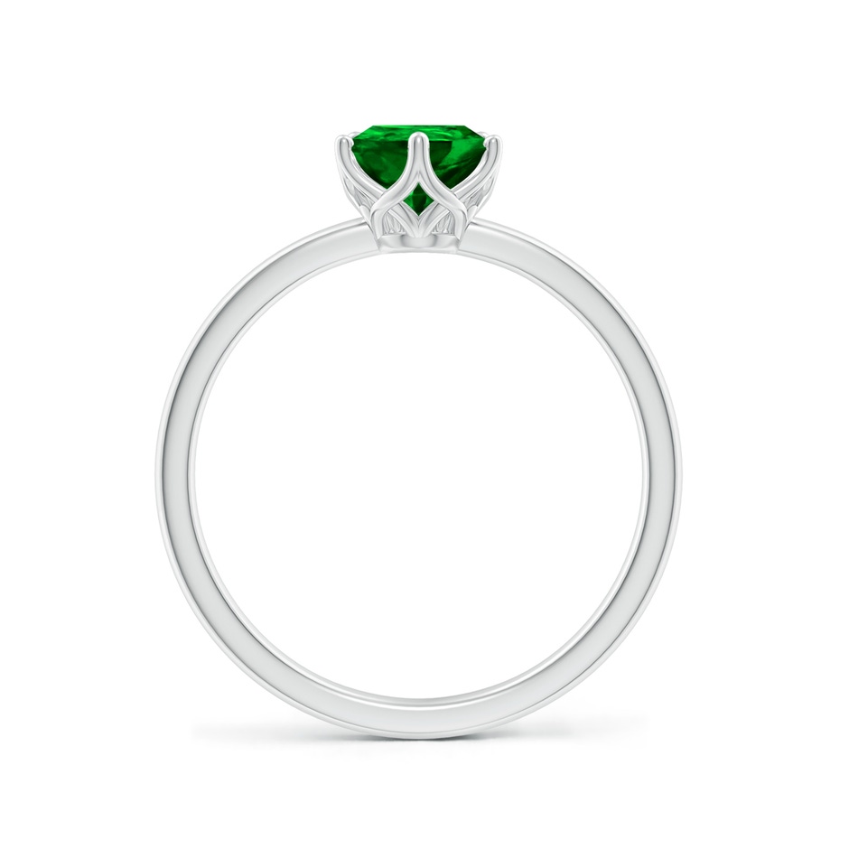 8x6mm AAAA Pear-Shaped Emerald Solitaire Classic Engagement Ring in P950 Platinum side 199