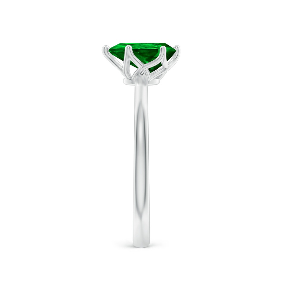 8x6mm AAAA Pear-Shaped Emerald Solitaire Classic Engagement Ring in P950 Platinum side 299