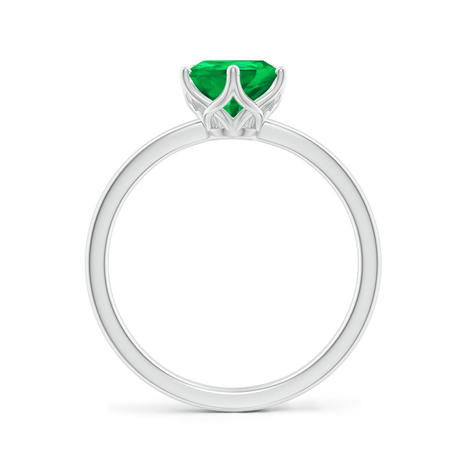 9x7mm AAA Pear-Shaped Emerald Solitaire Classic Engagement Ring in White Gold side 199