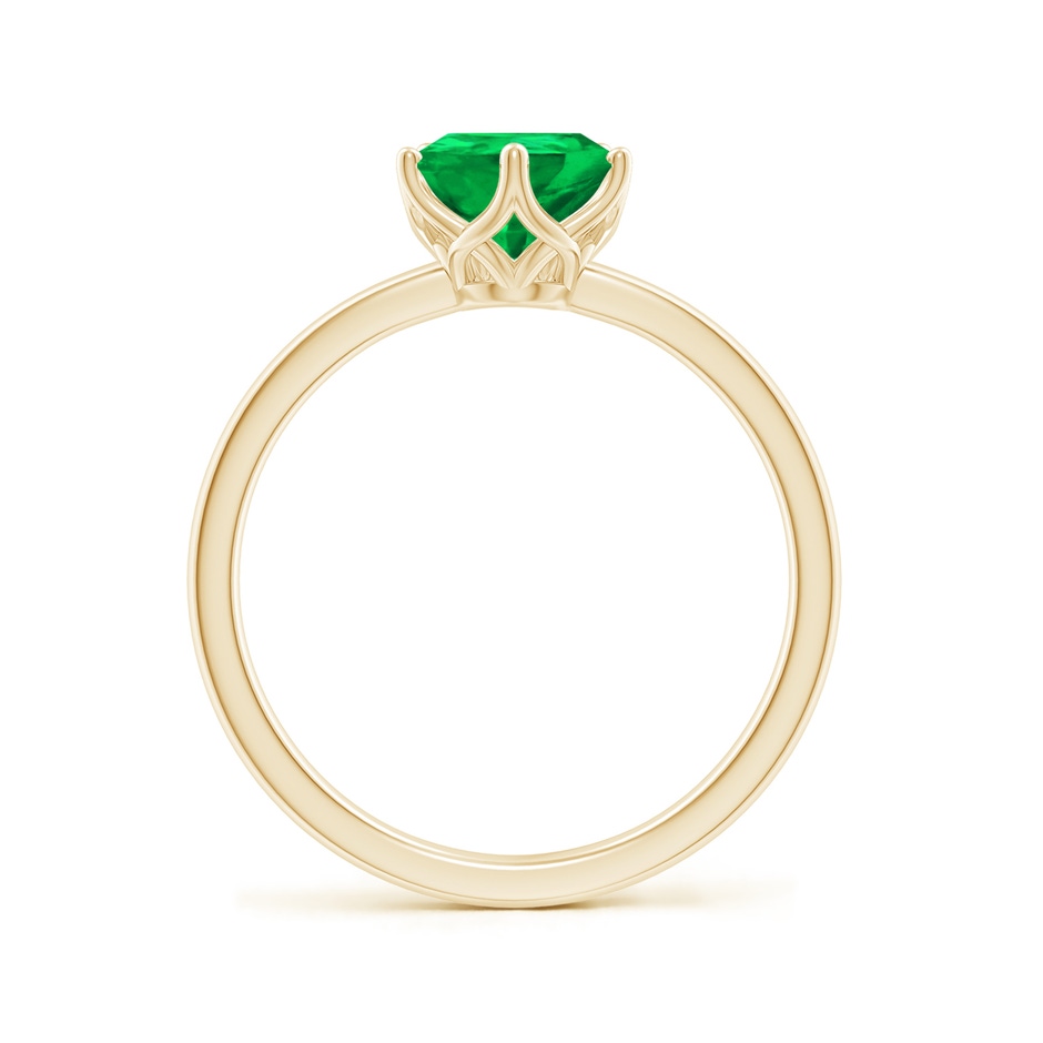 9x7mm AAA Pear-Shaped Emerald Solitaire Classic Engagement Ring in Yellow Gold side 199