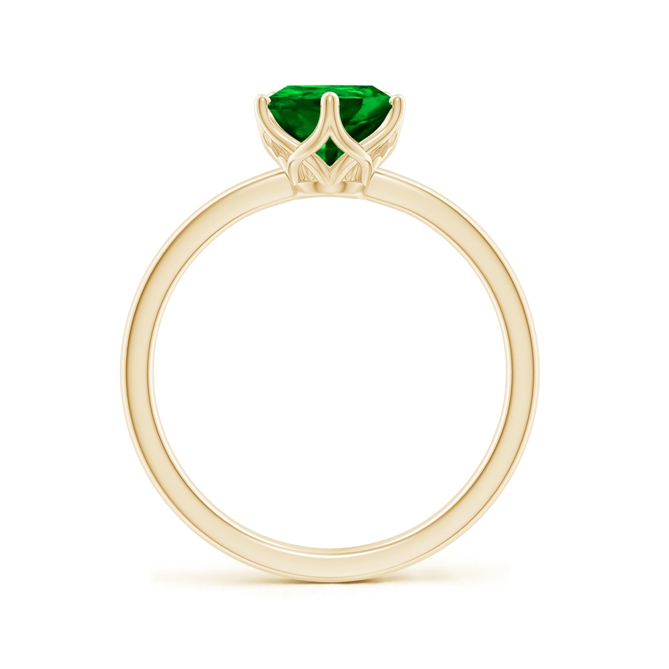 9x7mm AAAA Pear-Shaped Emerald Solitaire Classic Engagement Ring in Yellow Gold side 199