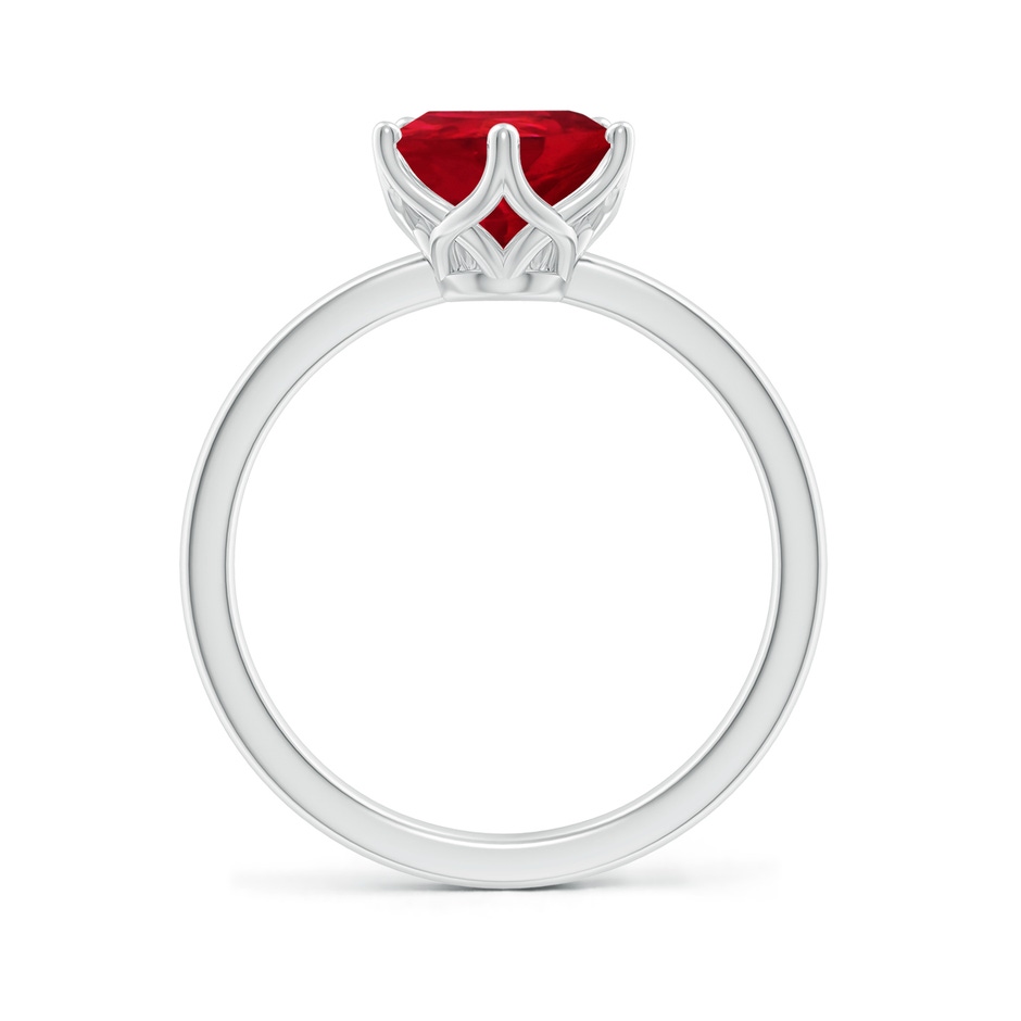10x8mm AAA Pear-Shaped Ruby Solitaire Classic Engagement Ring in P950 Platinum side 199