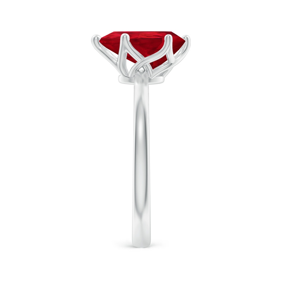 10x8mm AAA Pear-Shaped Ruby Solitaire Classic Engagement Ring in P950 Platinum side 299
