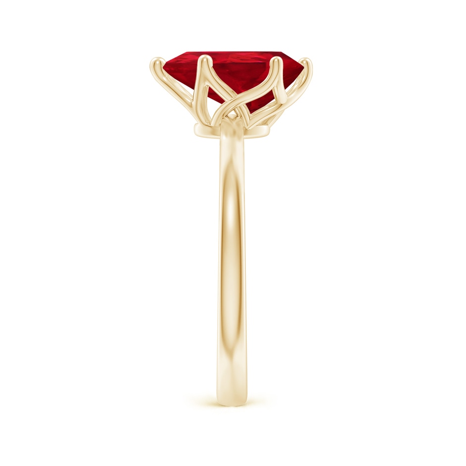 10x8mm AAA Pear-Shaped Ruby Solitaire Classic Engagement Ring in Yellow Gold side 299