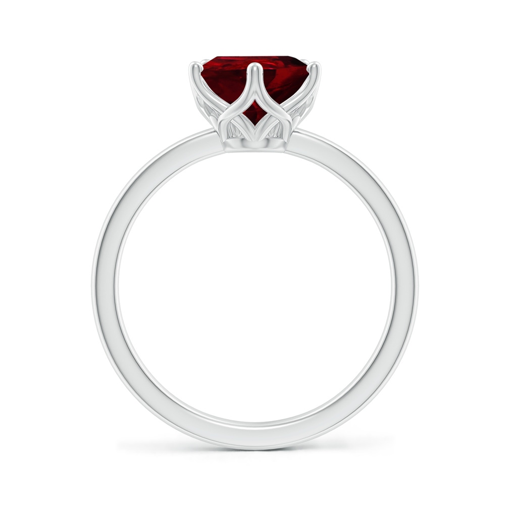 10x8mm AAAA Pear-Shaped Ruby Solitaire Classic Engagement Ring in White Gold - side 199